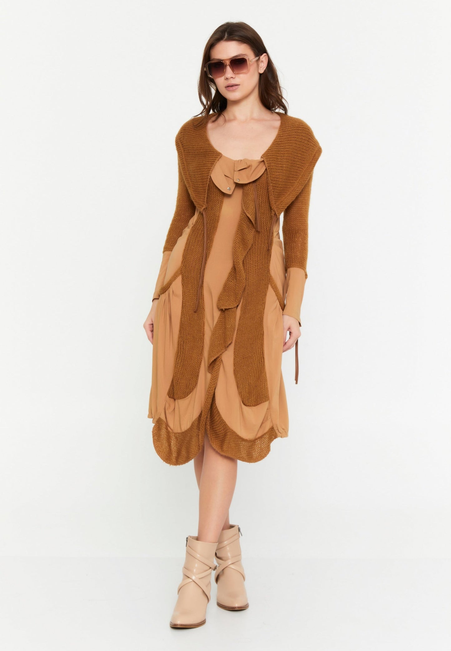 Long Sleeve Midi Lana Wool Column Regular Casual Dress Unit Price: €15