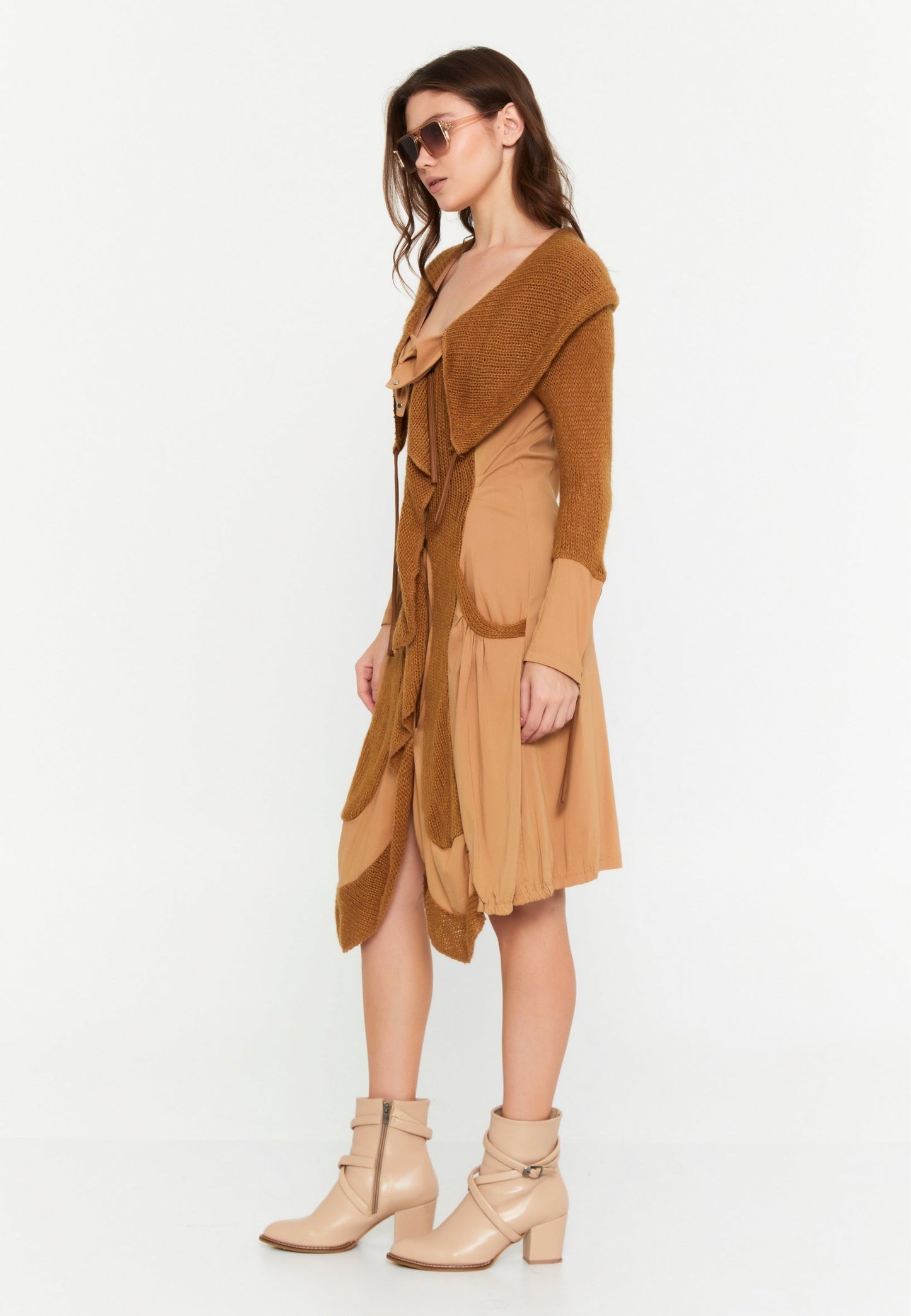 Long Sleeve Midi Lana Wool Column Regular Casual Dress Unit Price: €15