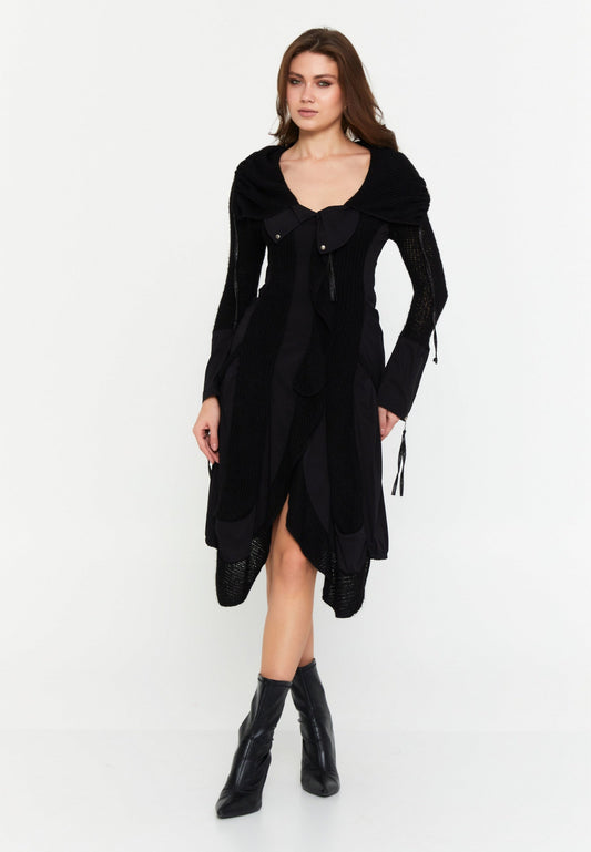 Long Sleeve Midi Lana Wool Column Regular Casual Dress Unit Price: €15