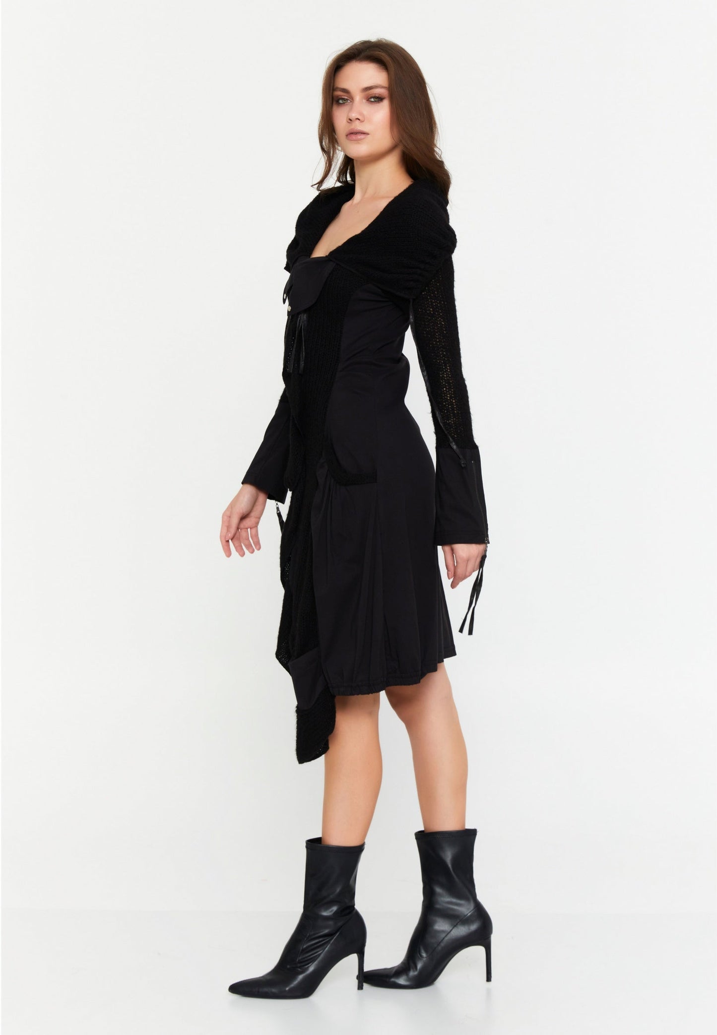 Long Sleeve Midi Lana Wool Column Regular Casual Dress Unit Price: €15
