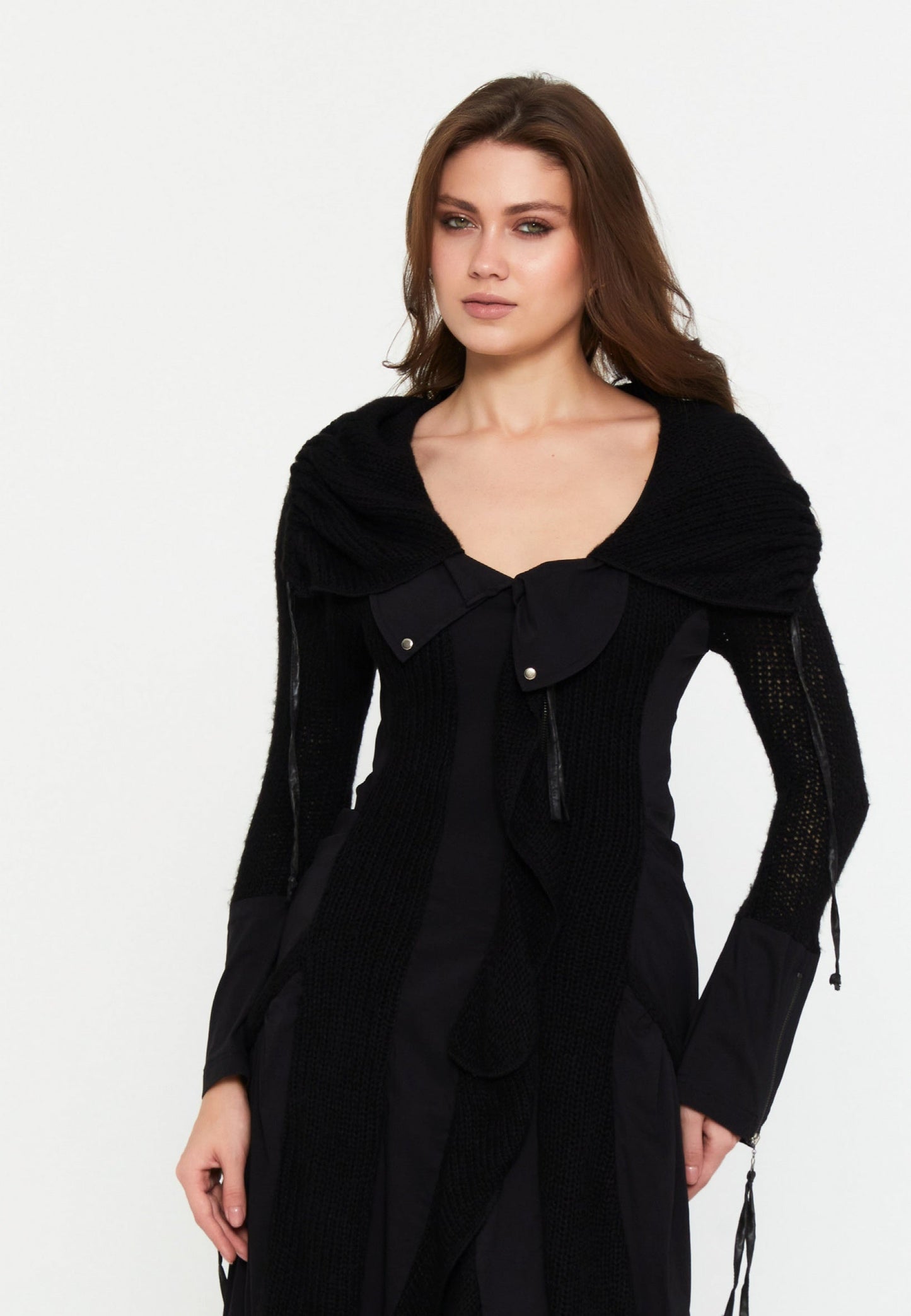 Long Sleeve Midi Lana Wool Column Regular Casual Dress Unit Price: €15