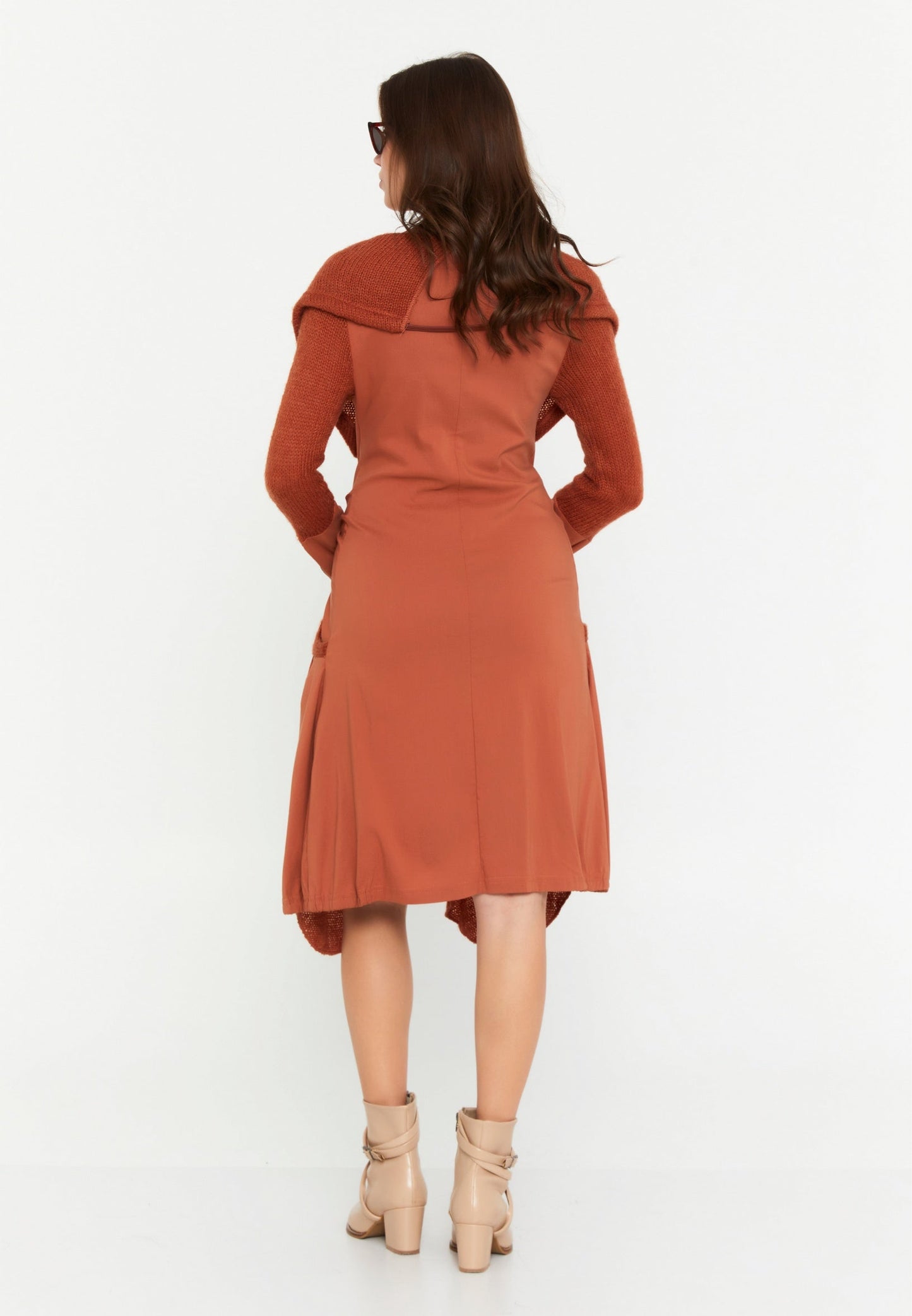 Long Sleeve Midi Lana Wool Column Regular Casual Dress Unit Price: €15