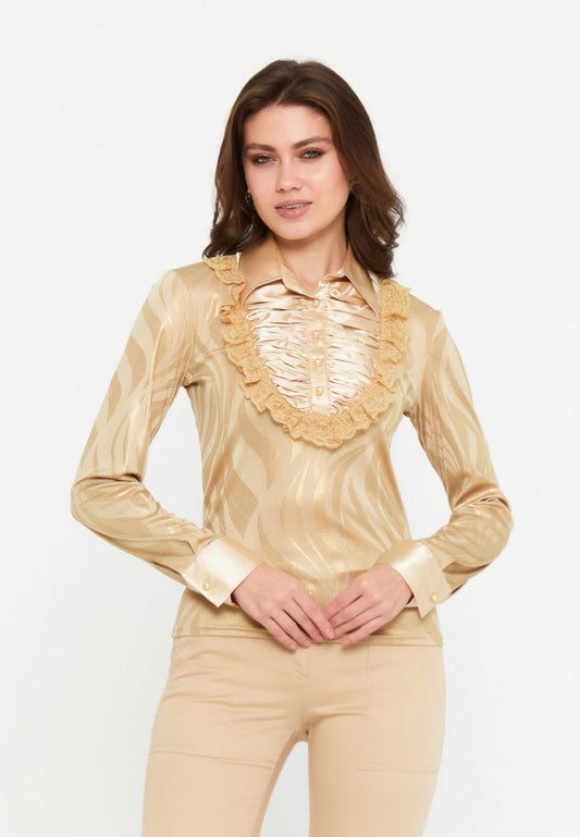 Long Sleeve Solid Color Regular Blouse Unit Price: €12
