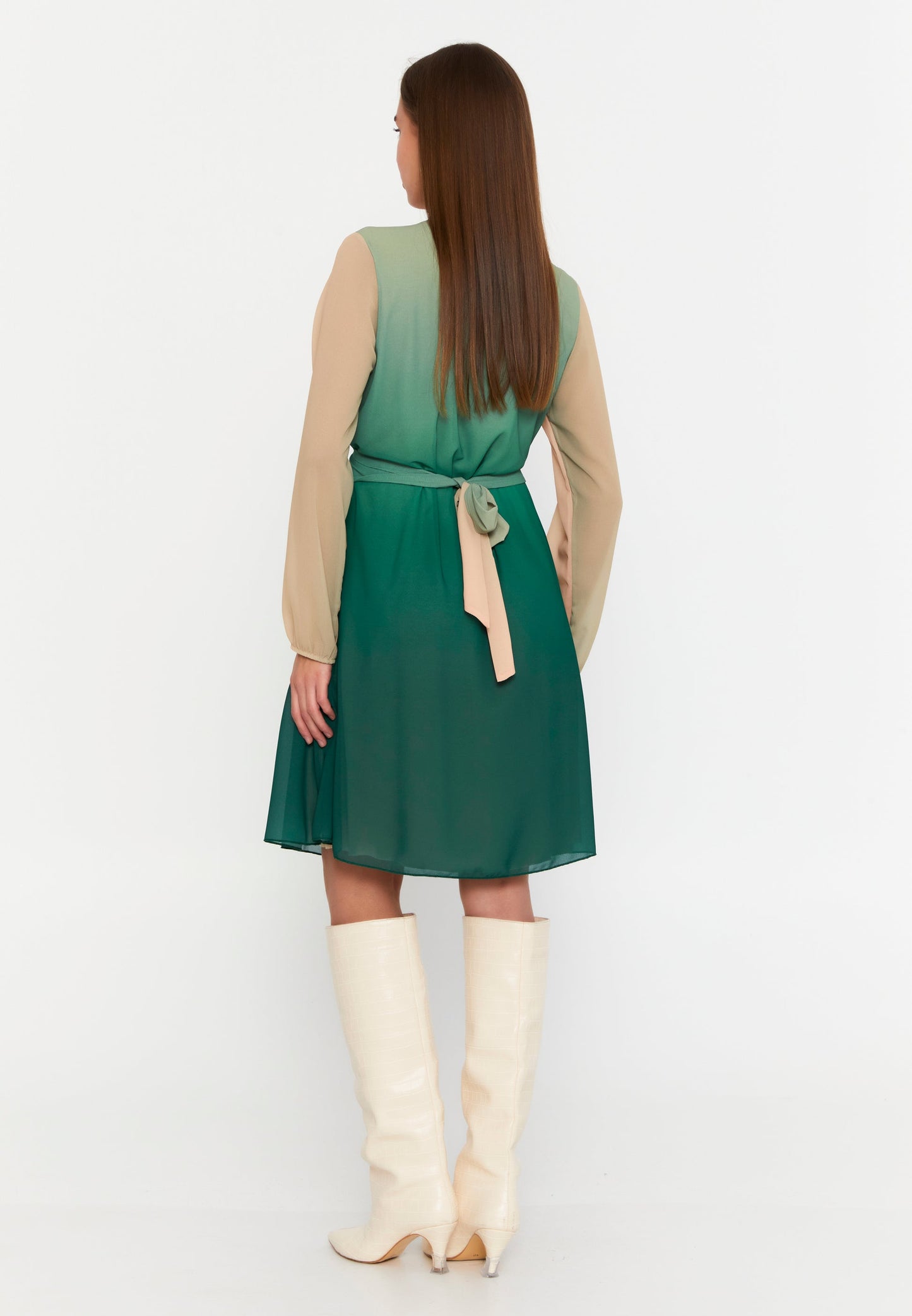 Long Sleeve Mini Chiffon Column Regular Casual Dress Unit Price: €27