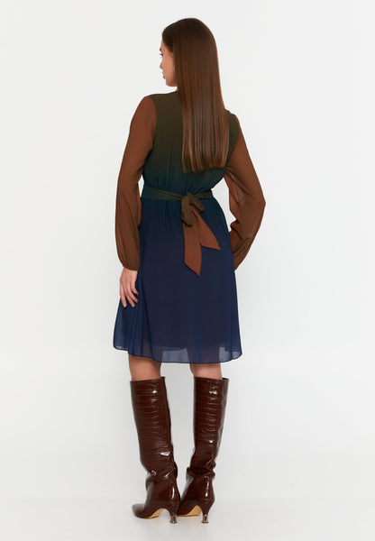 Long Sleeve Mini Chiffon Column Regular Casual Dress Unit Price: €27