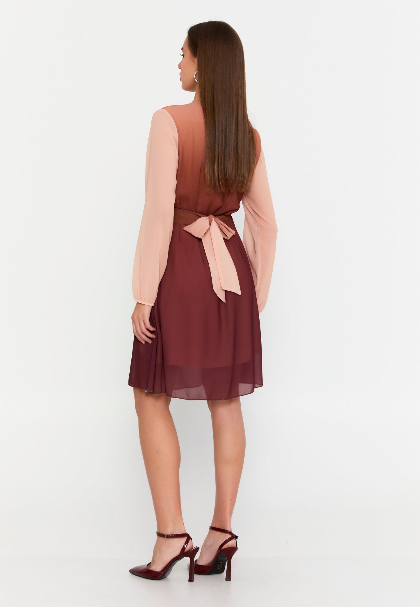 Long Sleeve Mini Chiffon Column Regular Casual Dress Unit Price: €27