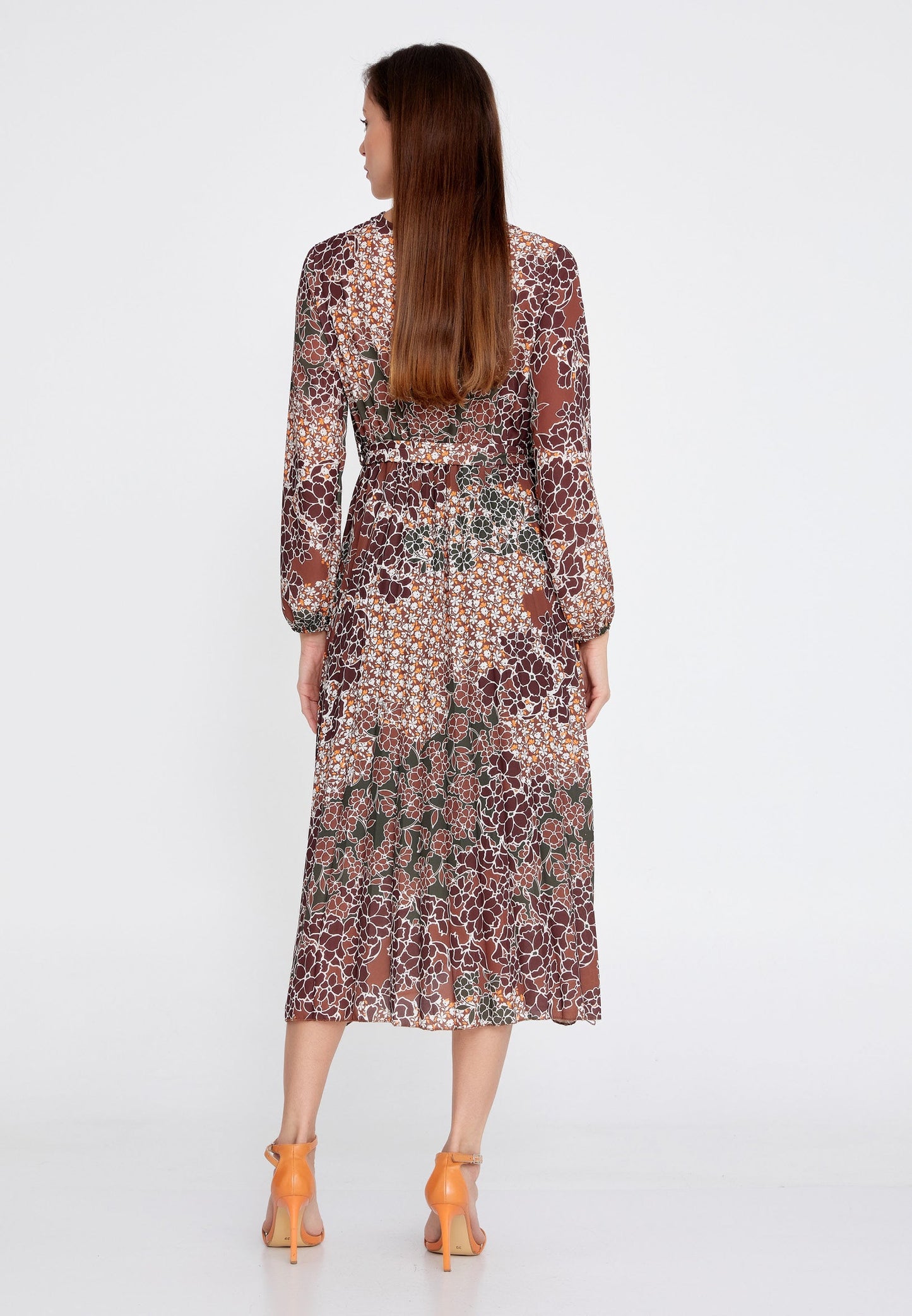 Long Sleeve Midi Crepe Column Regular Casual Dress Unit Price: €24