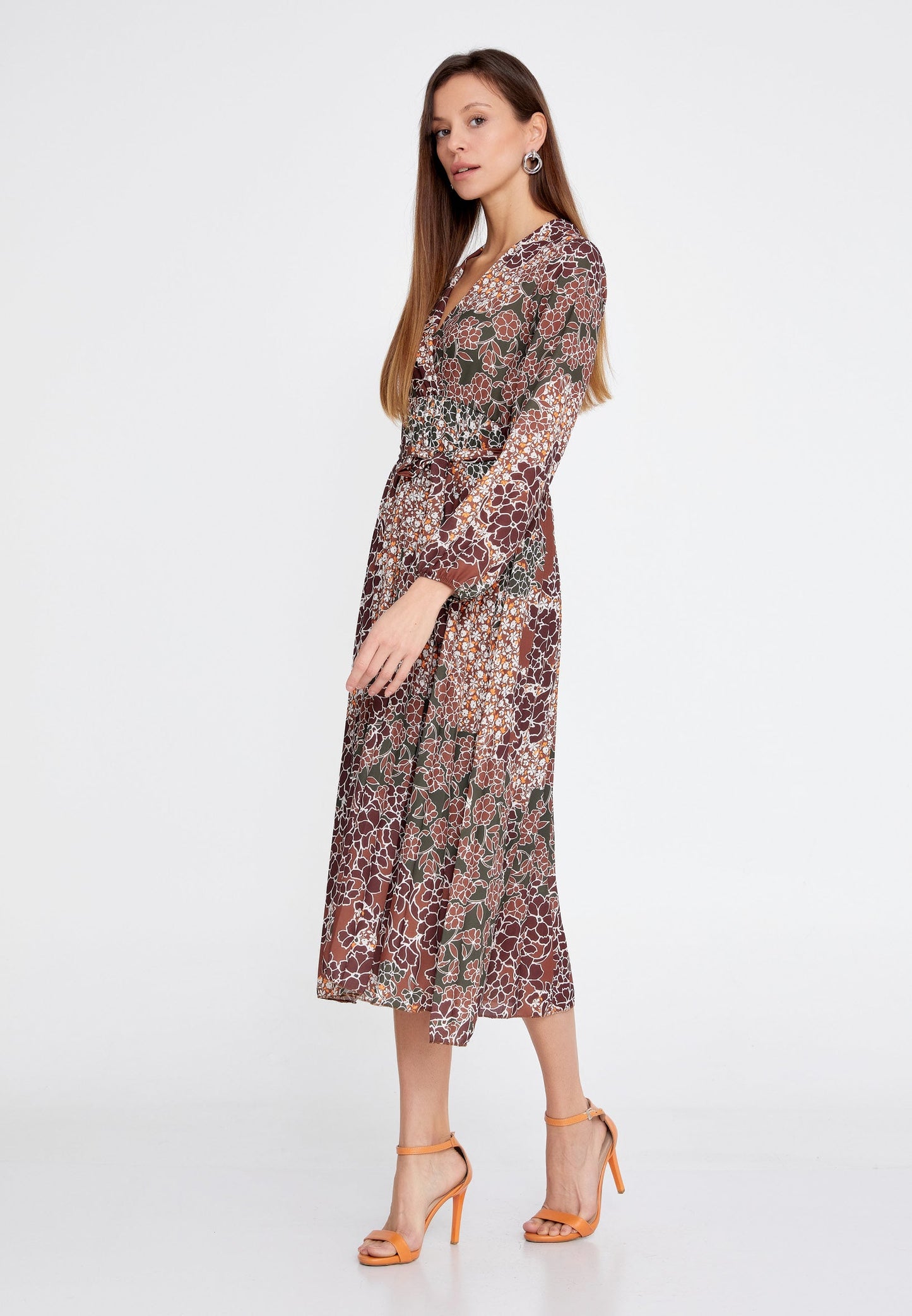Long Sleeve Midi Crepe Column Regular Casual Dress Unit Price: €24