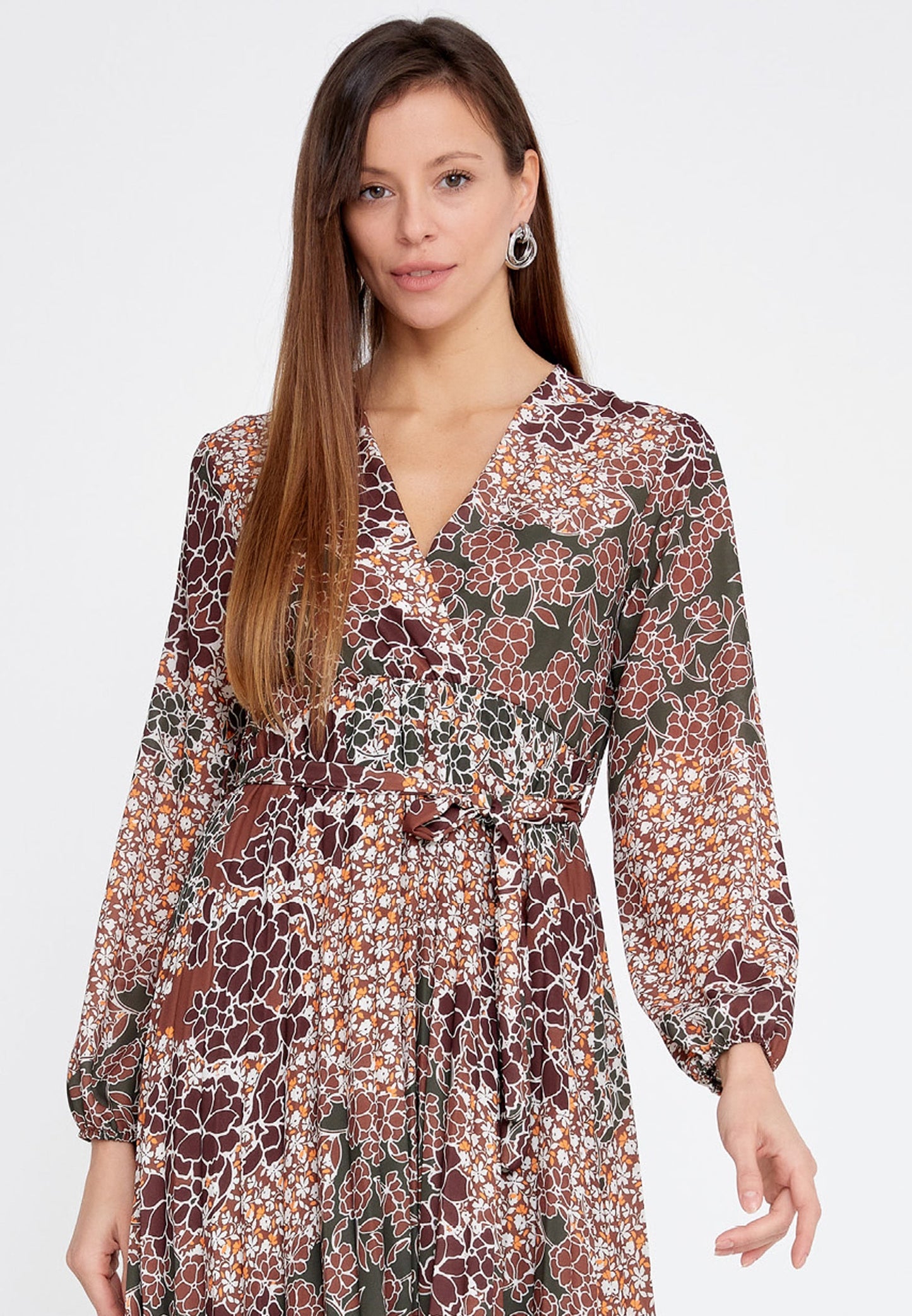 Long Sleeve Midi Crepe Column Regular Casual Dress Unit Price: €24