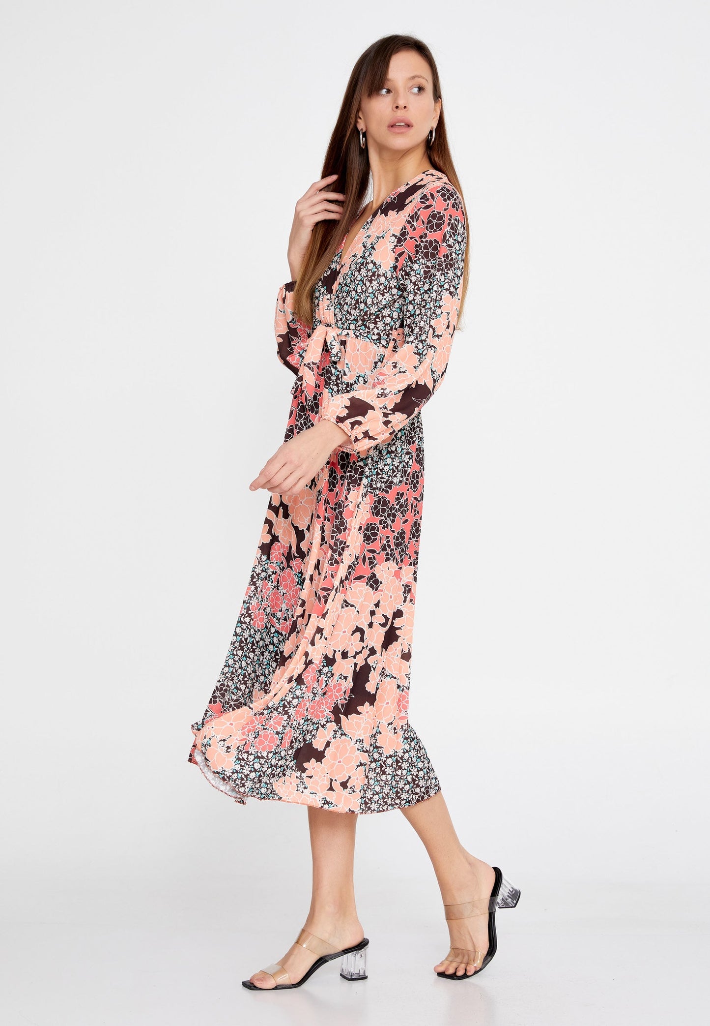 Long Sleeve Midi Crepe Column Regular Casual Dress Unit Price: €24