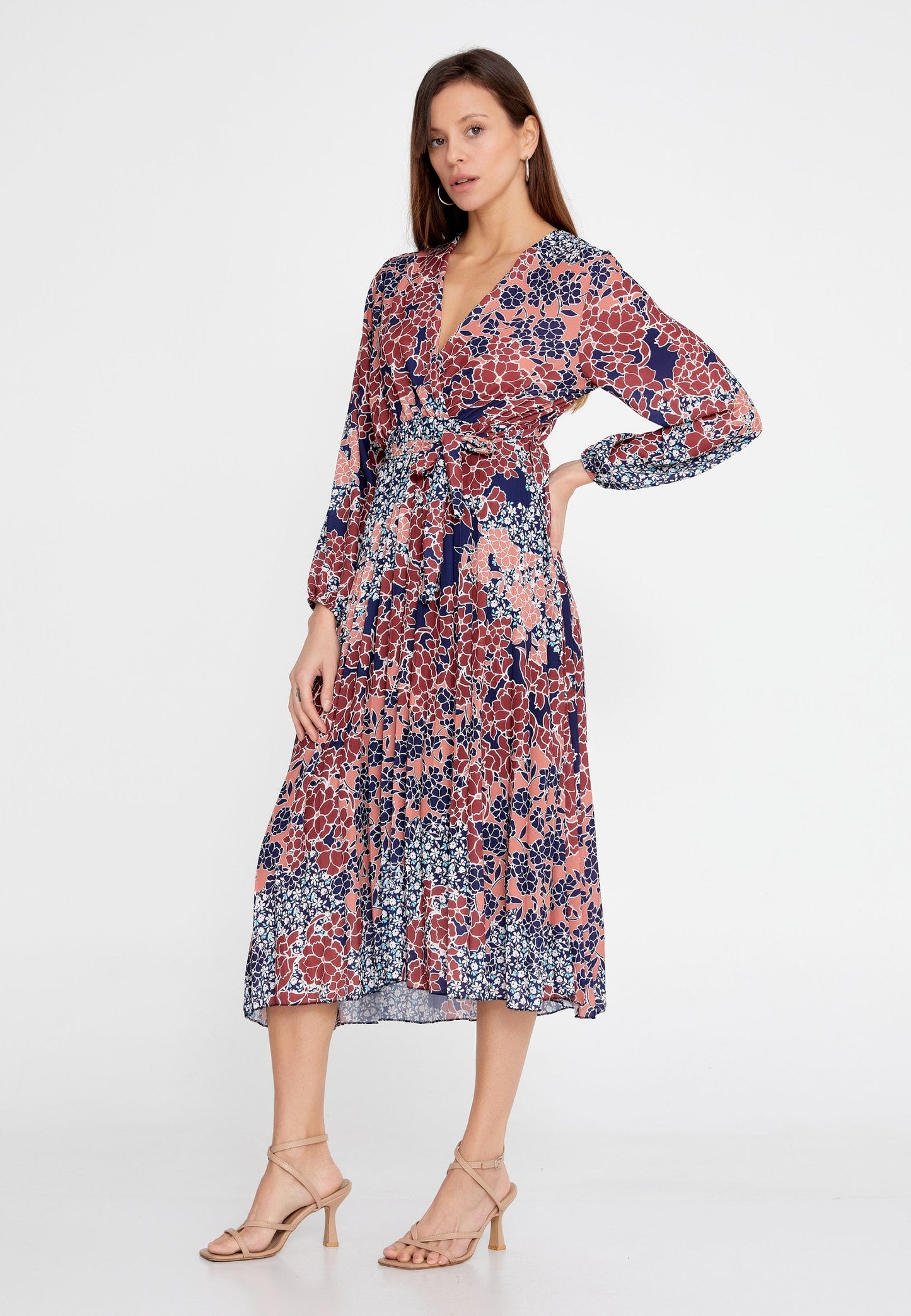 Long Sleeve Midi Crepe Column Regular Casual Dress Unit Price: €24