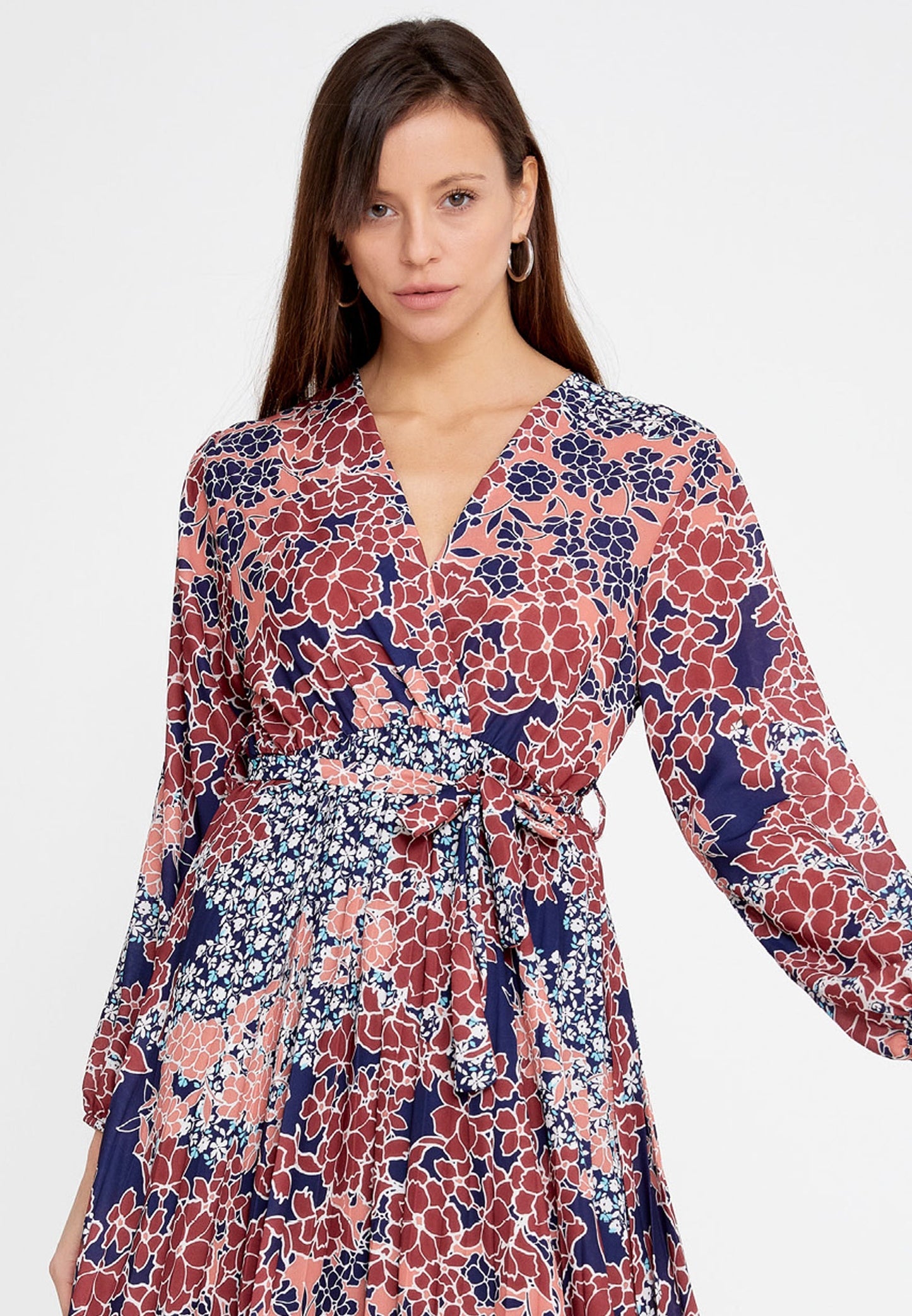 Long Sleeve Midi Crepe Column Regular Casual Dress Unit Price: €24