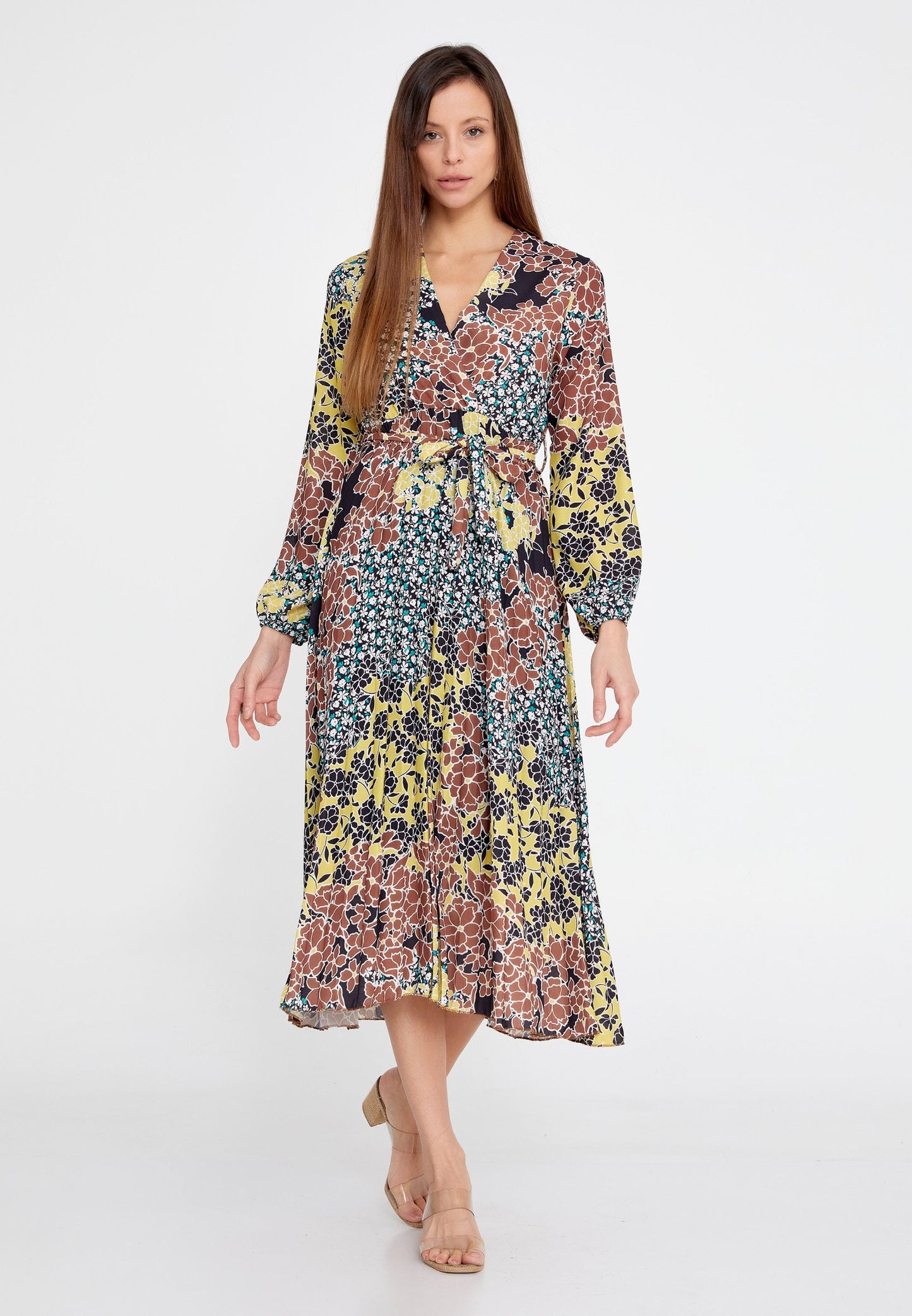 Long Sleeve Midi Crepe Column Regular Casual Dress Unit Price: €24