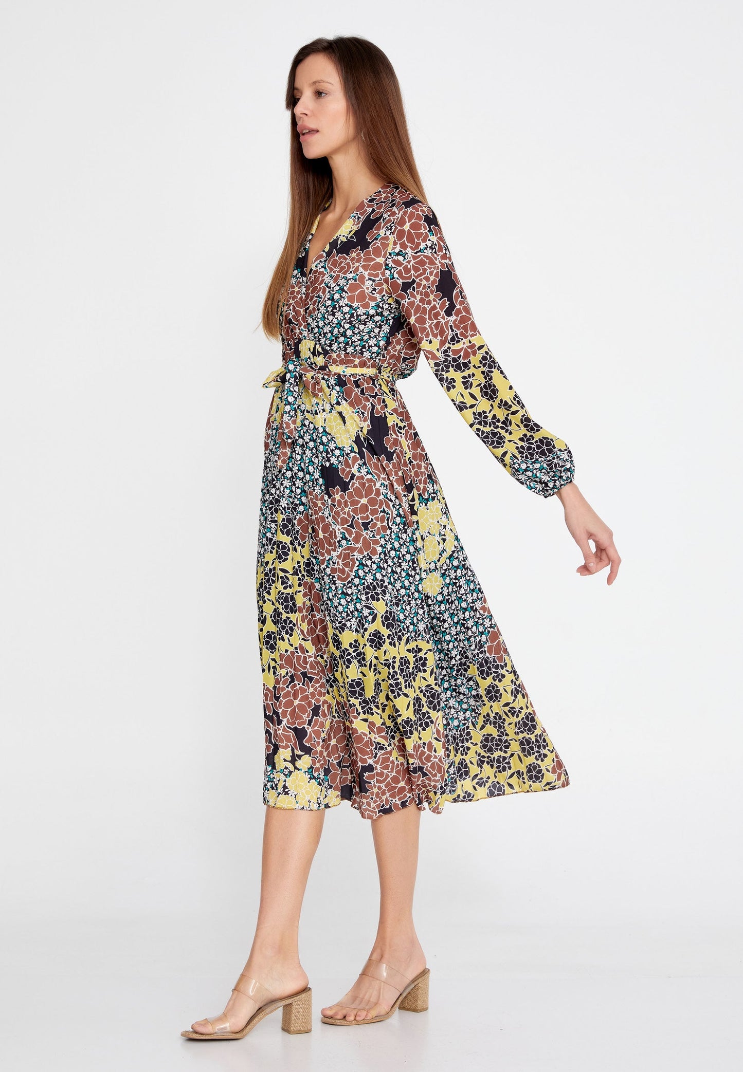 Long Sleeve Midi Crepe Column Regular Casual Dress Unit Price: €24