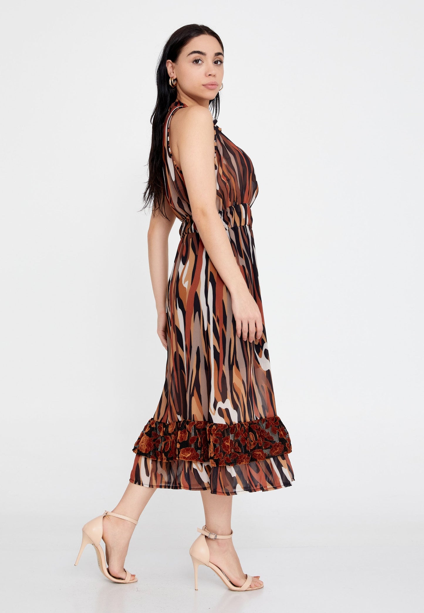 Sleeveless Midi Chiffon Column Regular Casual Dress Unit Price: €27