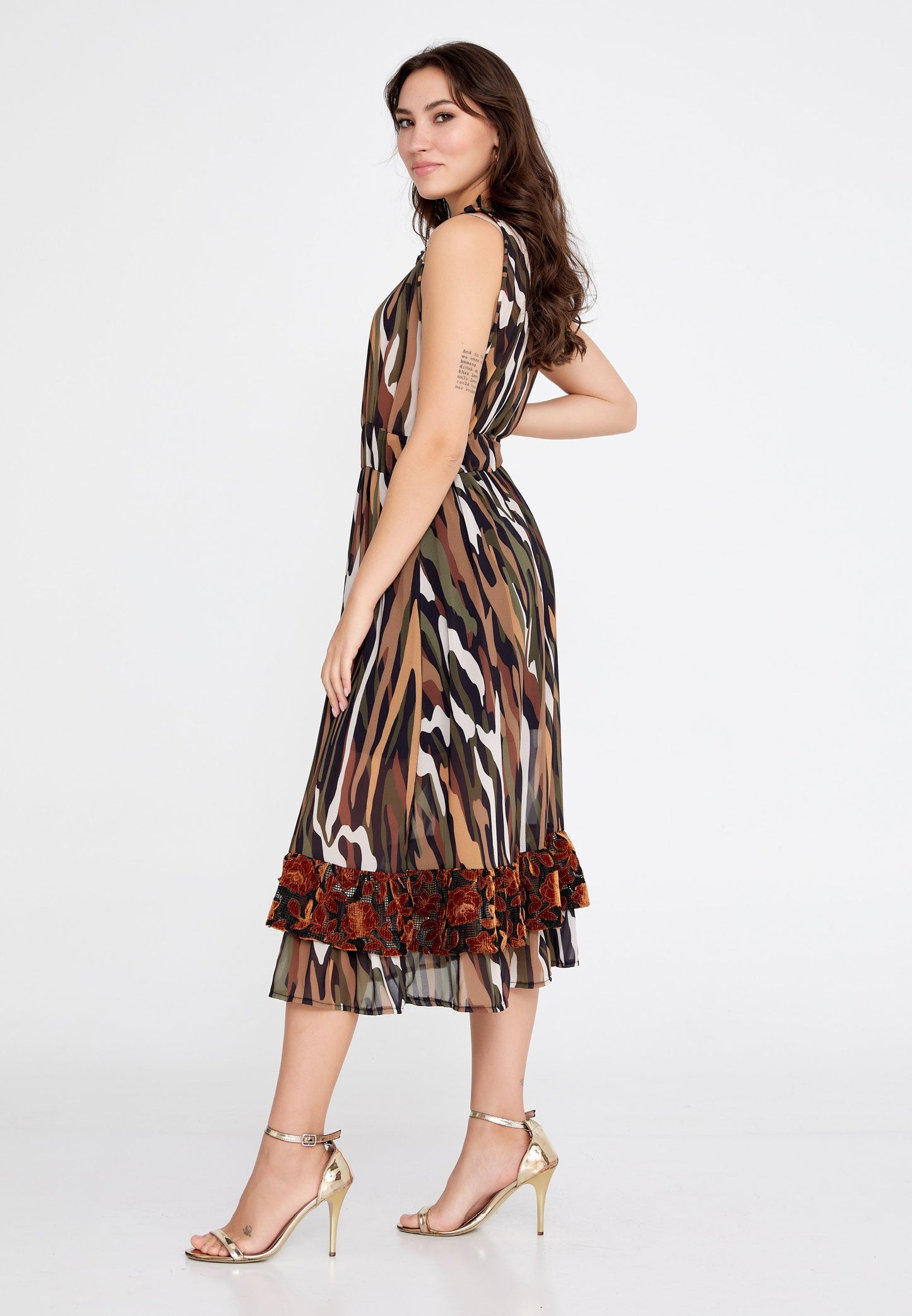 Sleeveless Midi Chiffon Column Regular Casual Dress Unit Price: €27