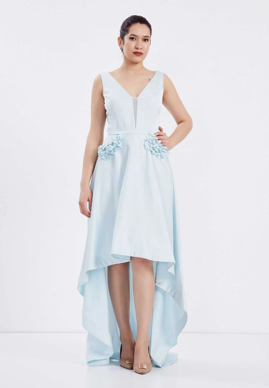 Sleeveless High-Low Crepe A - Line Regular Prom Dress Unit Price: €20