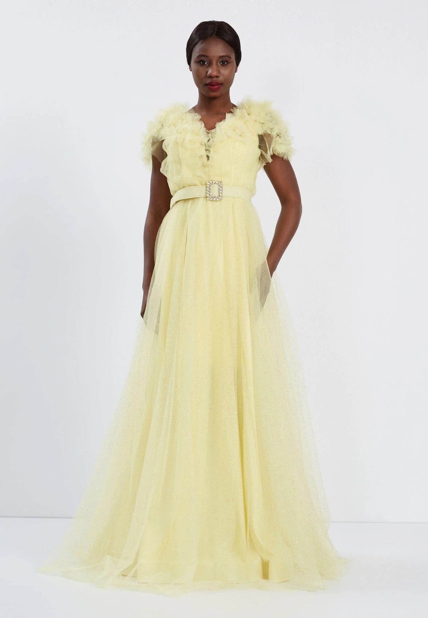 Sleeveless Maxi Tulle A - Line Regular Prom Dress Unit Price: €52