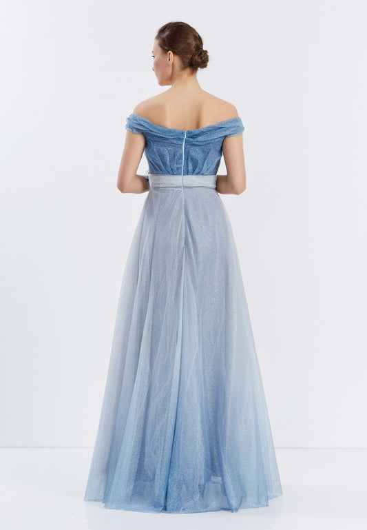 Off Shoulder Maxi Tulle A - Line Regular Prom Dress Unit Price: €30