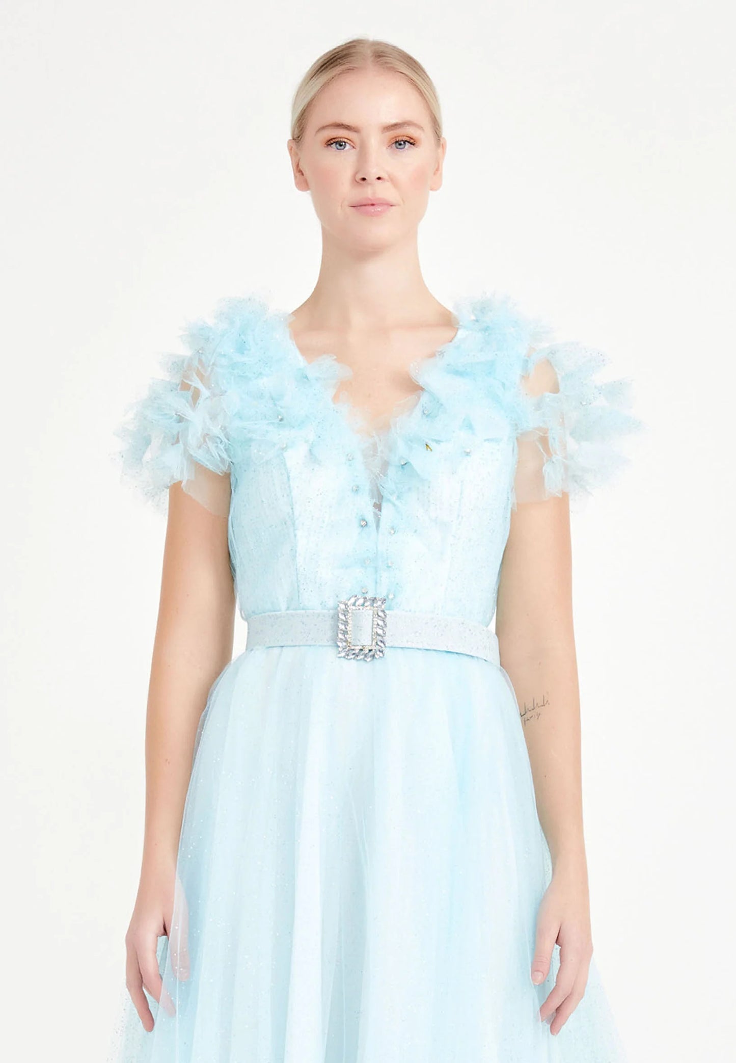 Sleeveless Maxi Tulle A - Line Regular Prom Dress Unit Price: €52