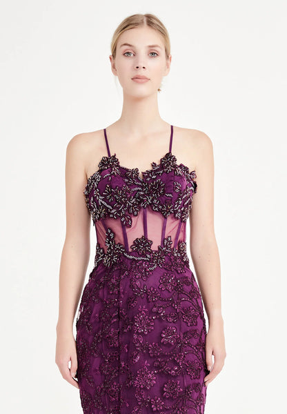 Sleeveless Maxi Tulle Mermaid Regular Evening Dress Unit Price: €35