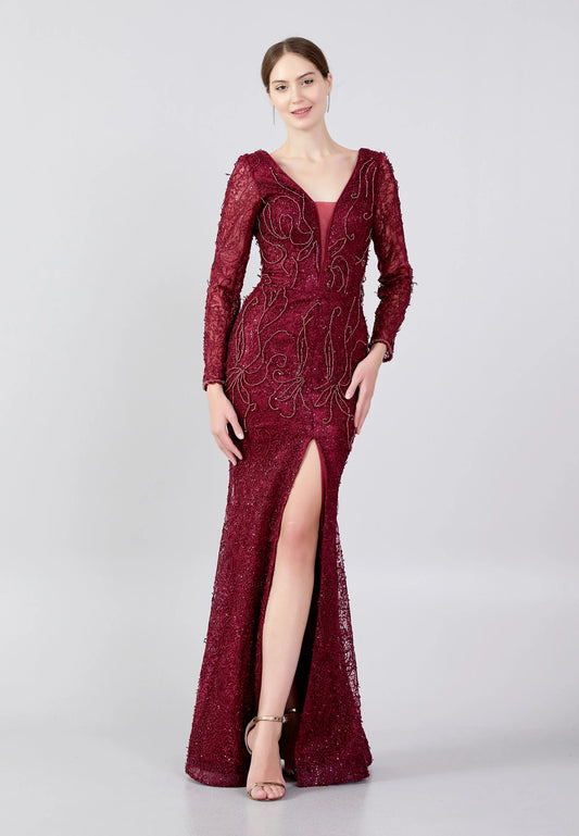 Long Sleeve Maxi Lace Mermaid Regular Prom Dress Unit Price: €40