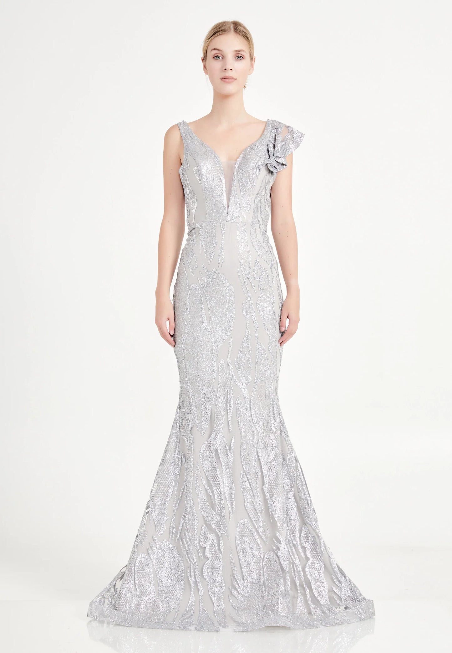 Sleeveless Maxi Tulle Mermaid Regular Wedding Guest Dress Unit Price: €30