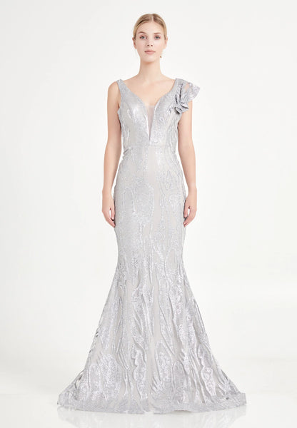 Sleeveless Maxi Tulle Mermaid Regular Wedding Guest Dress Unit Price: €30