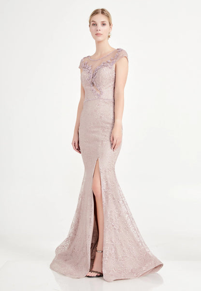 Short Sleeve Maxi Tulle Mermaid Regular Prom Dress Unit Price: €40