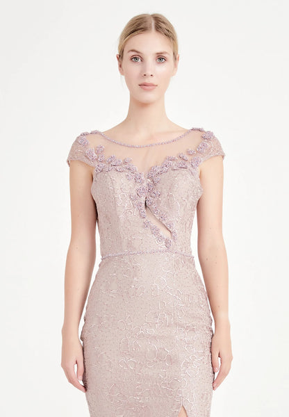 Short Sleeve Maxi Tulle Mermaid Regular Prom Dress Unit Price: €40