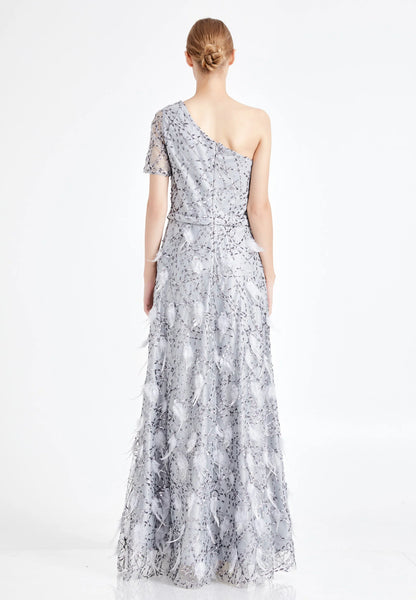 One Shoulder Maxi Sequin A - Line Regular Prom Dress Unit Price: €40