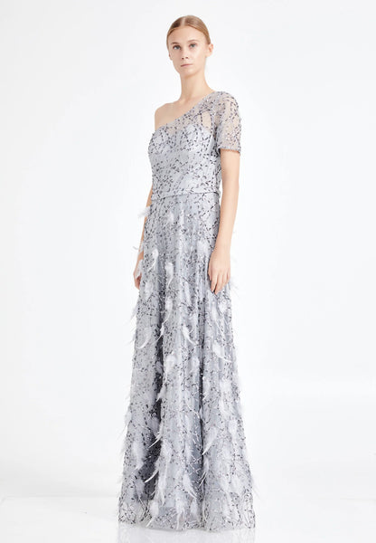 One Shoulder Maxi Sequin A - Line Regular Prom Dress Unit Price: €40