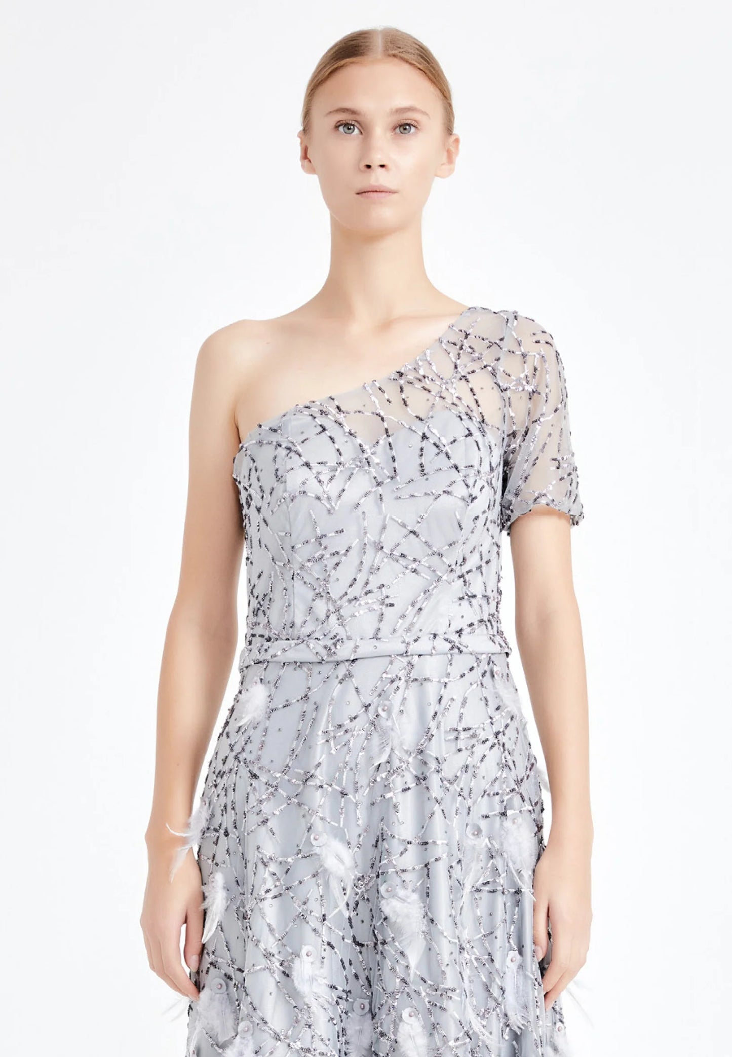 One Shoulder Maxi Sequin A - Line Regular Prom Dress Unit Price: €40