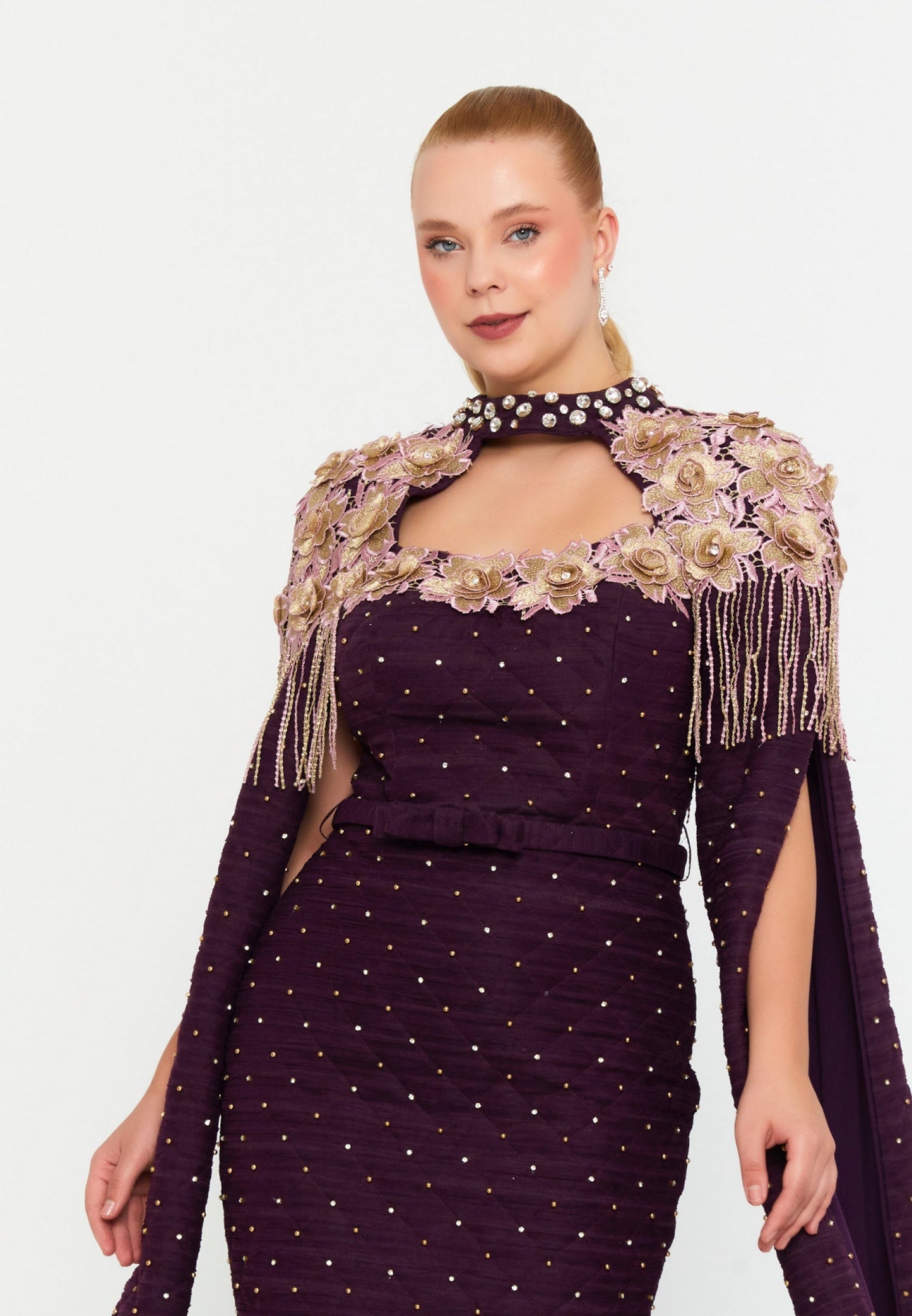 Sleeveless Midi Chiffon Column Plus Size Prom Dress Unit Price: €40