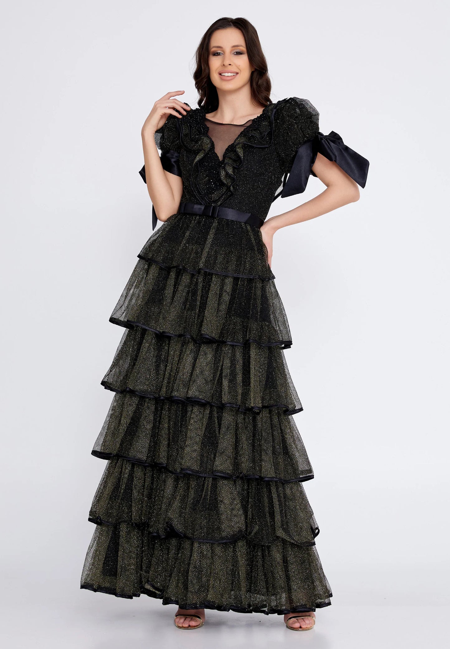 Short Sleeve Maxi Lace A - Line Plus Size Prom Dress Unit Price: €85