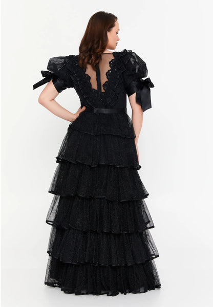 Short Sleeve Maxi Lace A - Line Plus Size Prom Dress Unit Price: €85