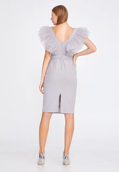 Sleeveless Mini Crepe Column Regular Wedding Guest Dress Unit Price: €35