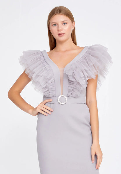 Sleeveless Mini Crepe Column Regular Wedding Guest Dress Unit Price: €35