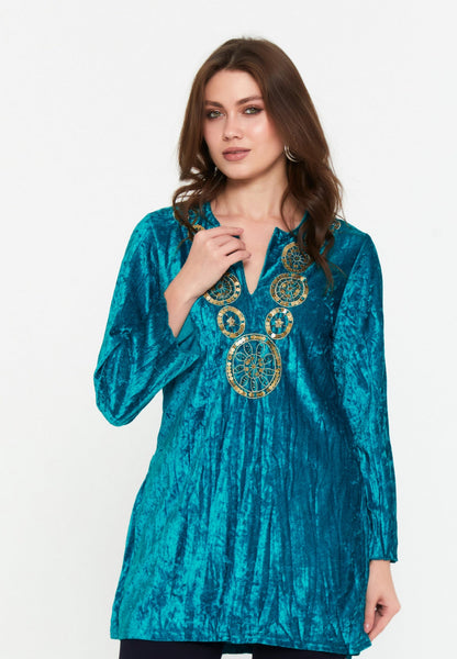 Long Sleeve Patterned Regular Blouse Unit Price: €12