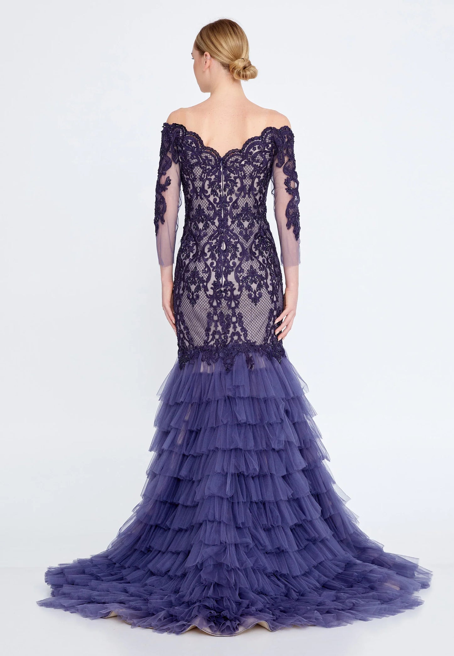 Off Shoulder Maxi Tulle Fit & Flare Regular Prom Dress Unit Price: €66