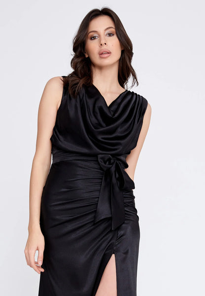Sleeveless Maxi Satin Column Regular Wedding Guest Dress Unit Price: €44