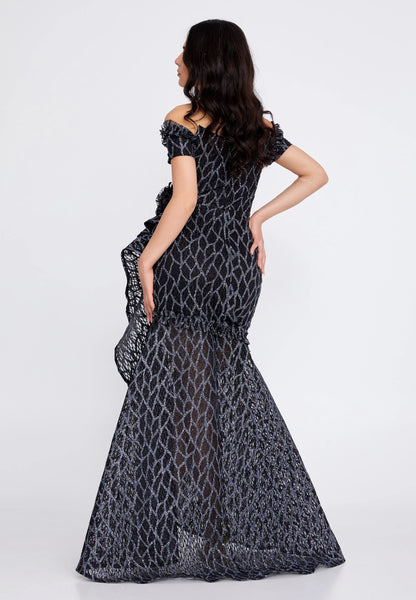 Off Shoulder Maxi Tulle Fit & Flare Regular Prom Dress Unit Price: €48