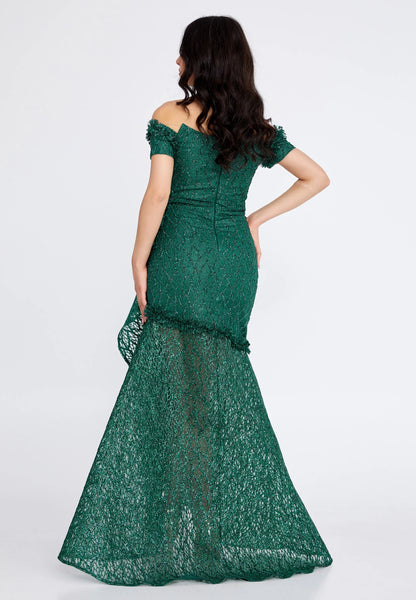 Off Shoulder Maxi Tulle Fit & Flare Regular Prom Dress Unit Price: €48