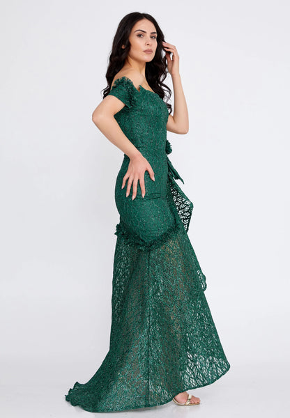 Off Shoulder Maxi Tulle Fit & Flare Regular Prom Dress Unit Price: €48