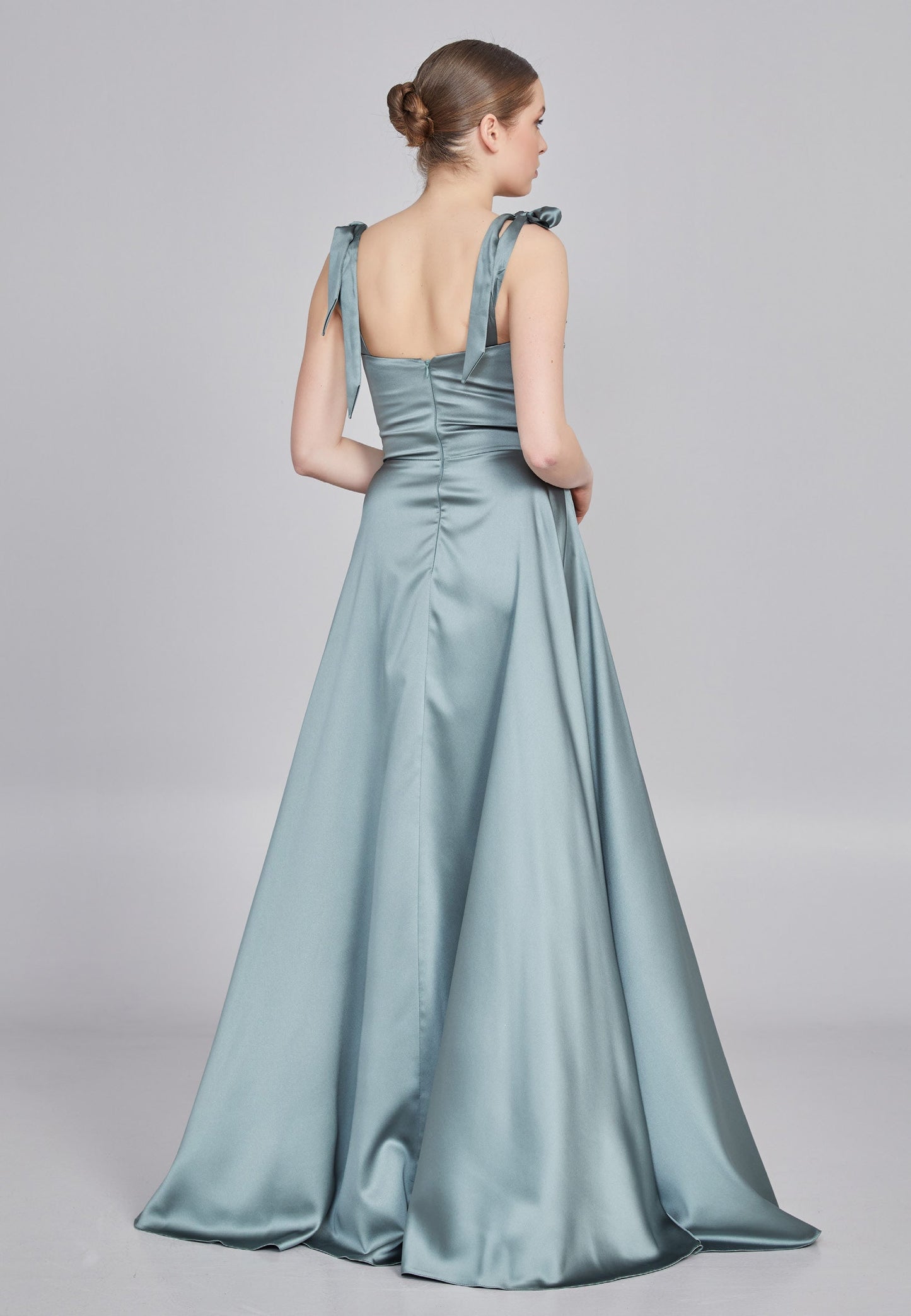 Sleeveless Maxi Satin Column Regular Wedding Guest Dress Unit Price: €48