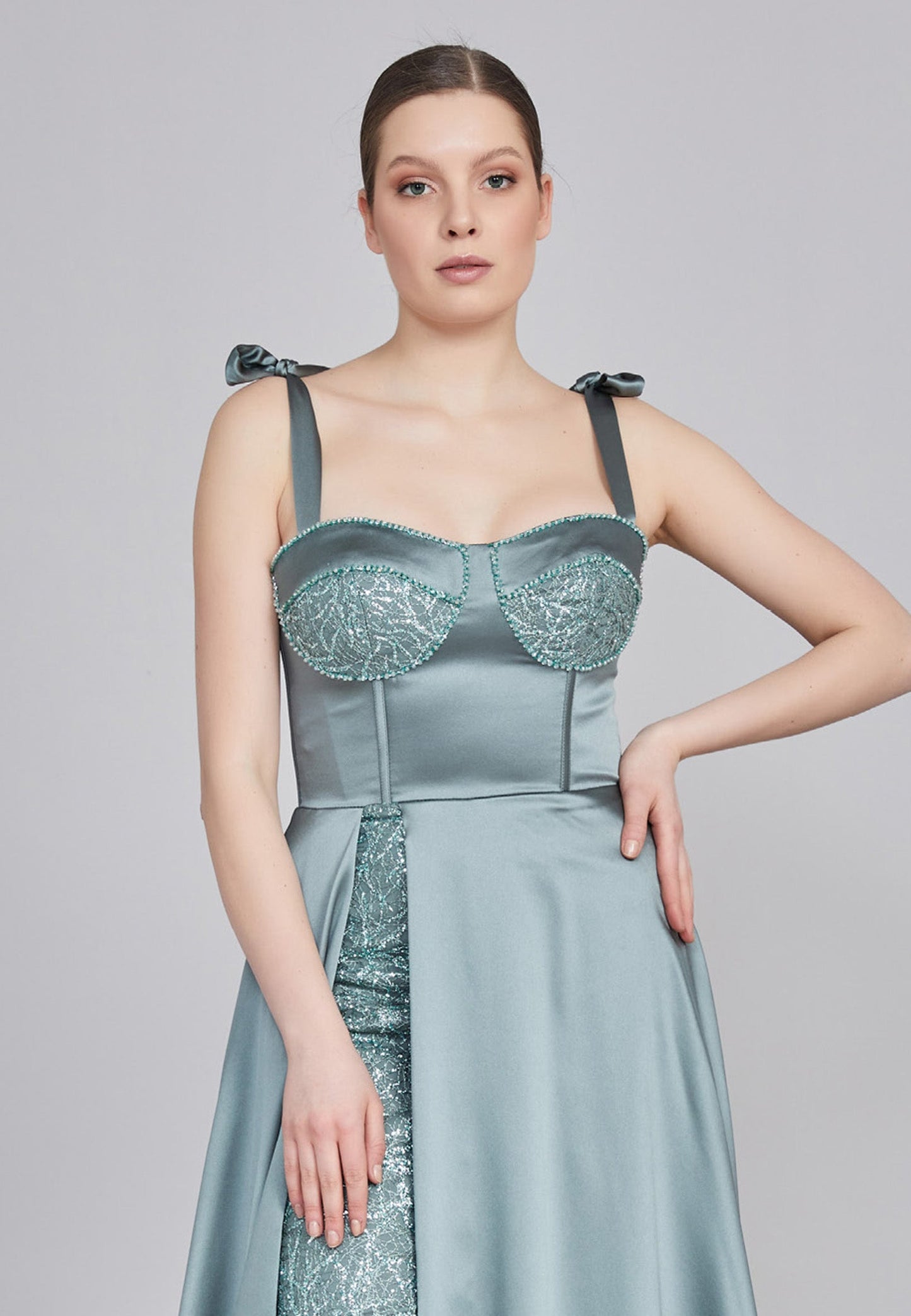 Sleeveless Maxi Satin Column Regular Wedding Guest Dress Unit Price: €48