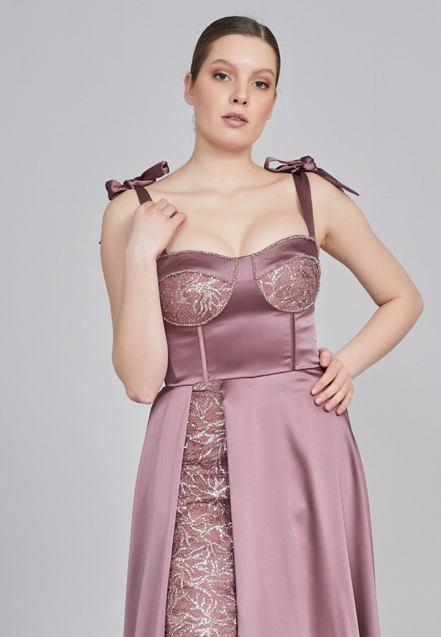 Sleeveless Maxi Satin Column Regular Wedding Guest Dress Unit Price: €48