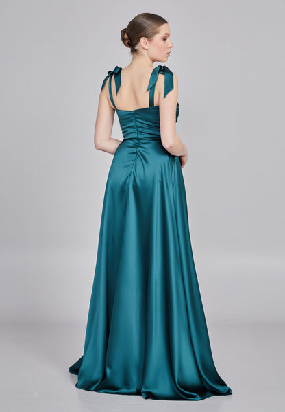 Sleeveless Maxi Satin Column Regular Wedding Guest Dress Unit Price: €48