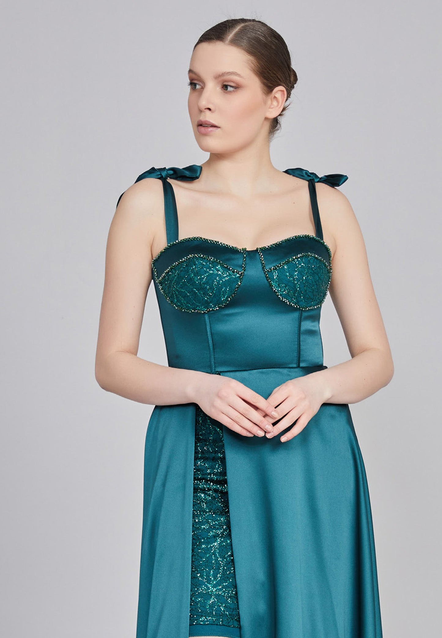 Sleeveless Maxi Satin Column Regular Wedding Guest Dress Unit Price: €48