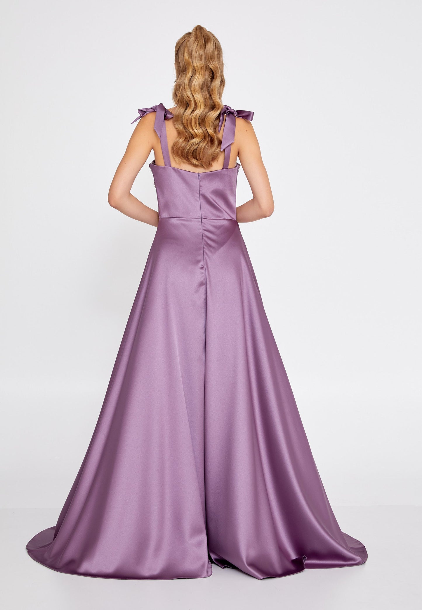 Sleeveless Maxi Satin Column Regular Wedding Guest Dress Unit Price: €48